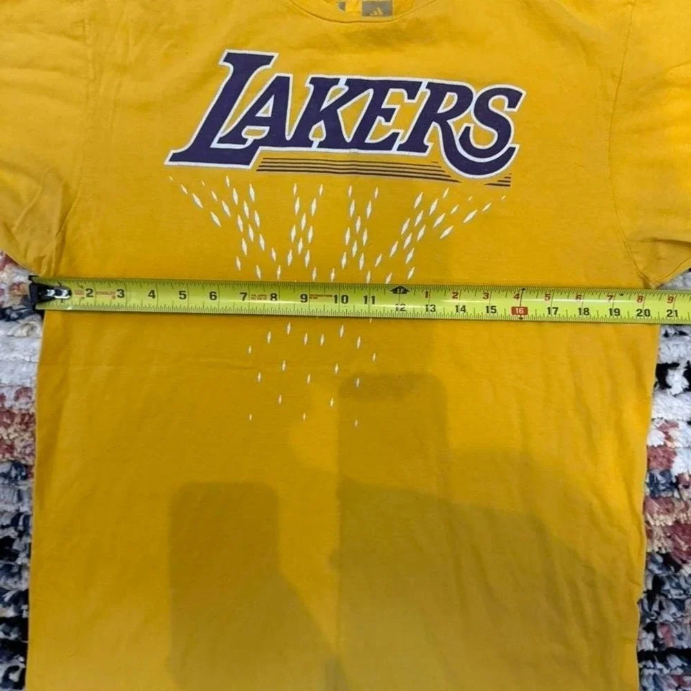 Yellow‎ Lakers tee with blue accents #NBA #basketball Adidas size large